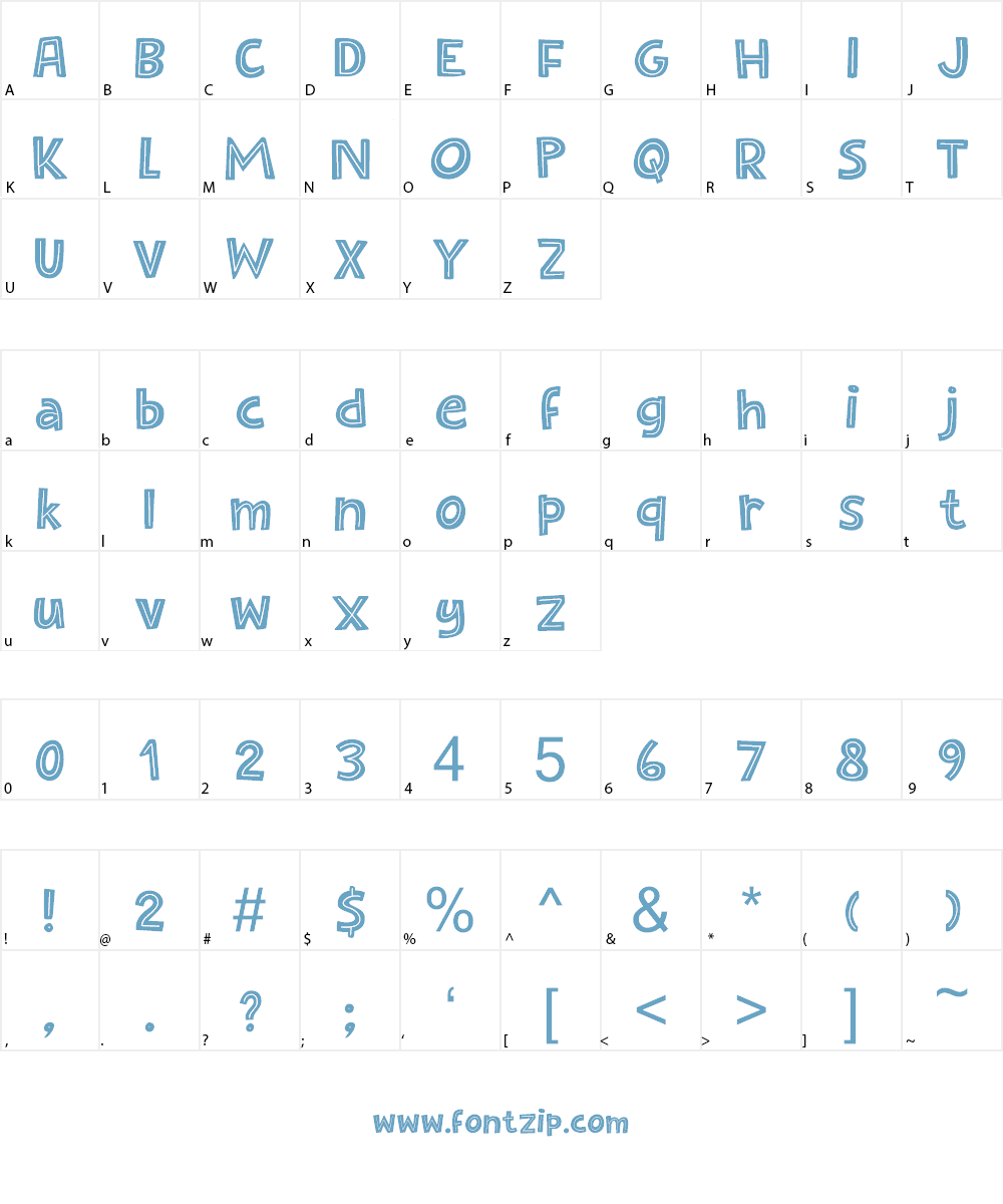Sugarloaf DEMO Font Character